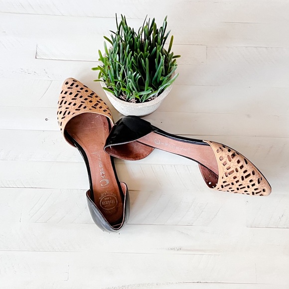 Jeffrey Campbell Shoes - Jeffrey Campbell Ibiza Last D’orsay Boho Cutout Leather Flats Size 9